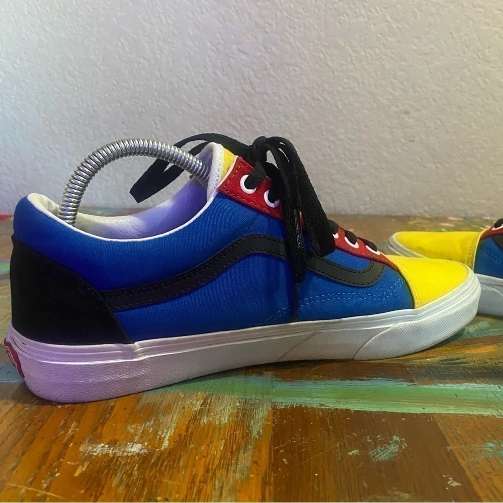 VANS OFF THE WALL SKATEBOARD SHOES OLD SKOOL NEON BLOCKED MENS 10